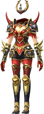MU Online Awakening Soul set worn by a Rune Wizard