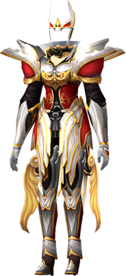 MU Online Bloodangel set worn by a Rune Wizard