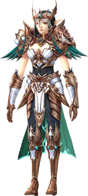 MU Online Brilliant set worn by a Rune Wizard