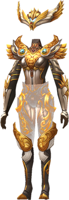 MU Online Holyangel set worn by a Rune Wizard