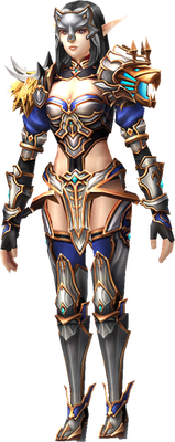 MU Online Manticore set worn by a Rune Wizard
