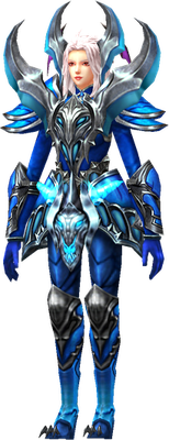 MU Online Blue Eye Slayer set worn by a Slayer