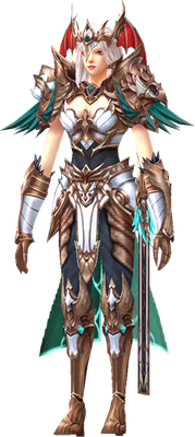 MU Online Brilliant Slayer set worn by a Slayer