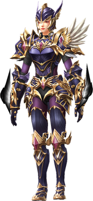 MU Online Imperial Slayer set worn by a Slayer