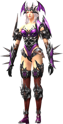 MU Online Trace set worn by a Slayer