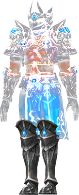 MU Online Dark Angel White Wizard set worn on the character