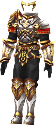 MU Online Holy Angel White Wizard set worn on the character