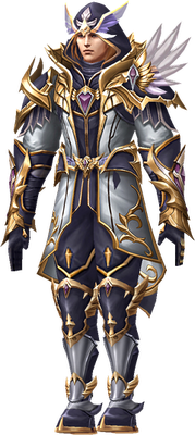 MU Online Imperial White Wizard set worn on the character