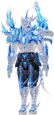 MU Online Lightning White Wizard set worn on the character