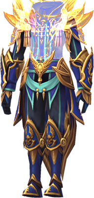 MU Online Magic Flare set worn by a White Wizard