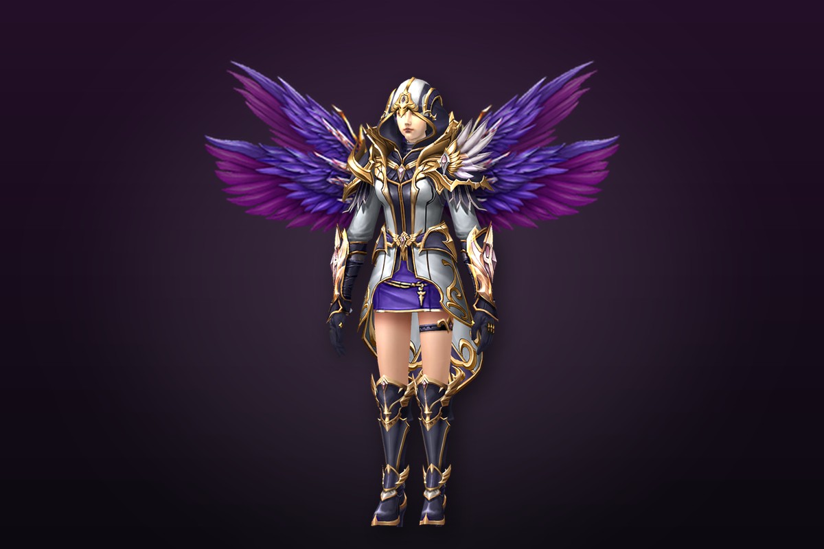 MU Online Summoner in the Imperial Summoner set with the Wings of Barrier