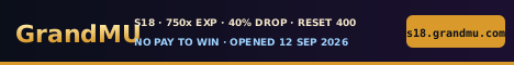 GrandMU Season 18 - 750x EXP, 40% Drop, No Pay To Win